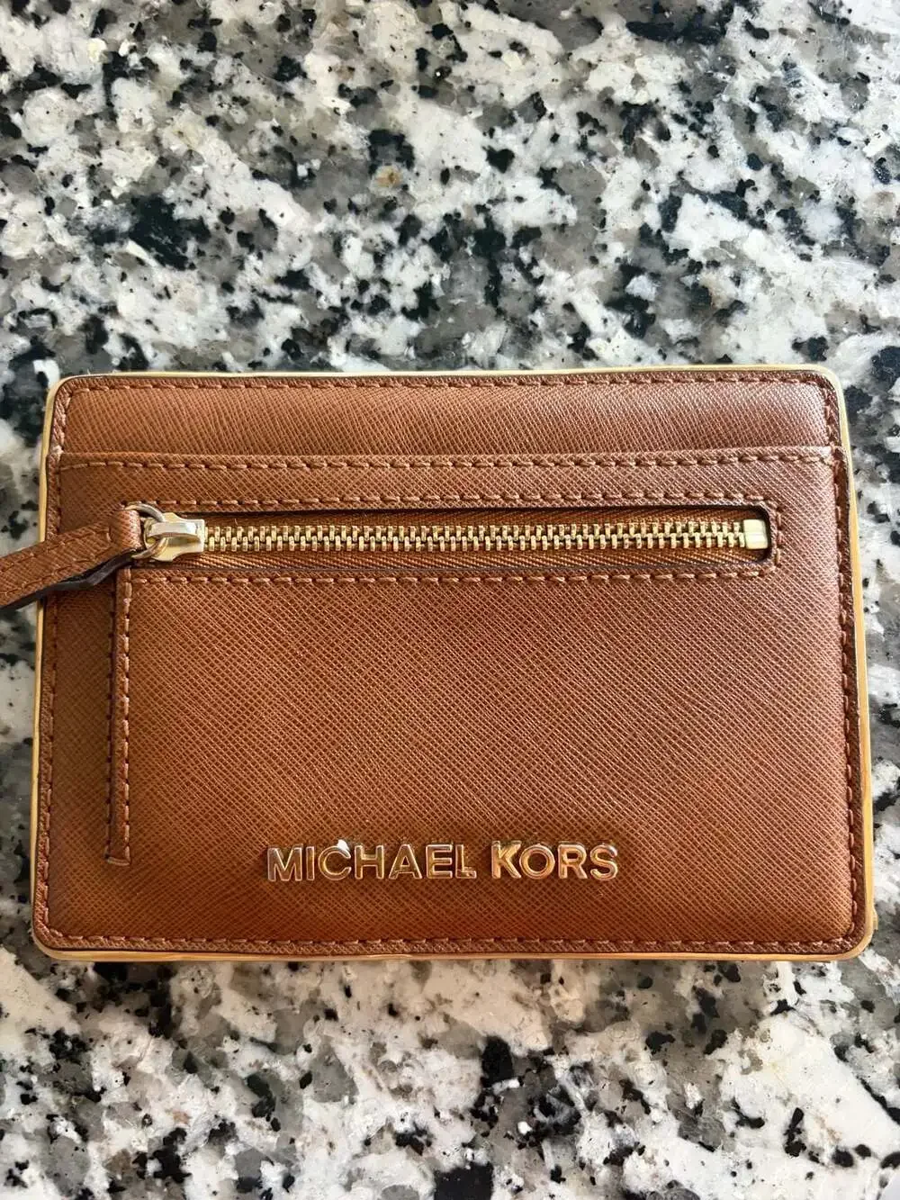 Michael Kors Jet Set Travel Medium Zip Around Card Case Wallet